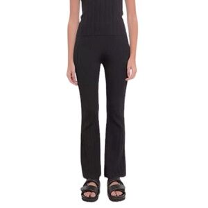 Grey Lab Multi Rib Flare Knit Lounge Pants. Black. Size L. #683